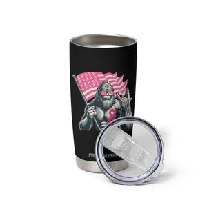 Funny Bigfoot Breast Cancer Awareness Tumbler Cup Sasquatch Pink Ribbon TS11 Print Your Wear