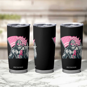 Funny Bigfoot Breast Cancer Awareness Tumbler Cup Sasquatch Pink Ribbon TS11 Print Your Wear