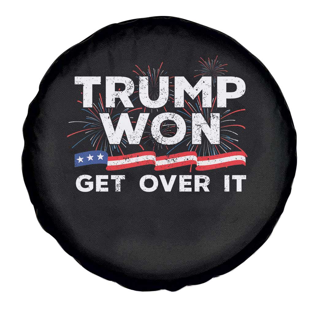 Trump Won Get Over It Spare Tire Cover US Election 2024 American Flag TS11 Print Your Wear