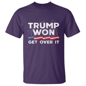 Trump Won Get Over It T Shirt US Election 2024 American Flag TS11 Purple Print Your Wear