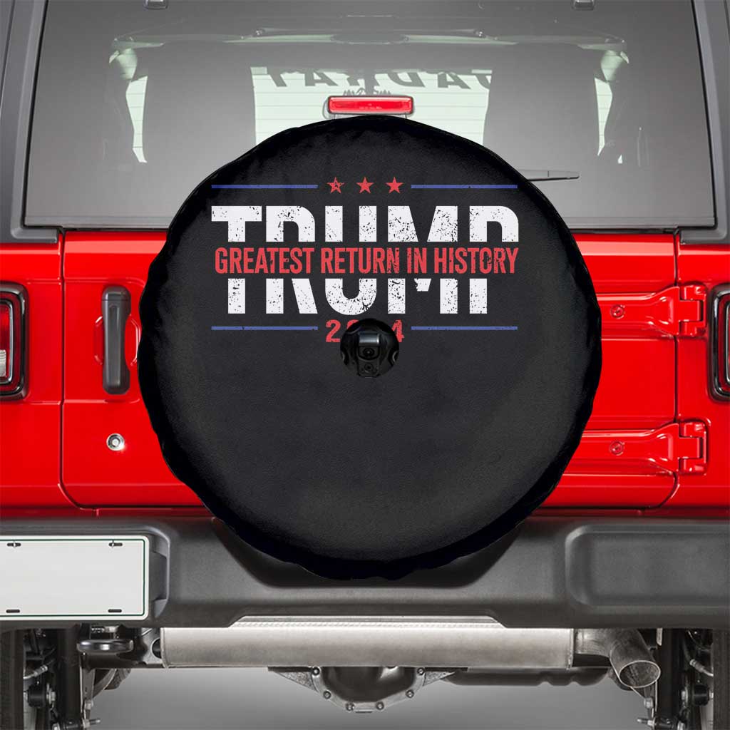 Trump Supporter Spare Tire Cover Trump Greatest Return In History 2024 TS11 Black Print Your Wear