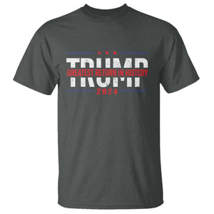 Trump Supporter T Shirt Trump Greatest Return In History 2024 TS11 Dark Heather Print Your Wear