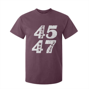 Trump For President T Shirt For Kid Trump Won 45 47 US Election 2024 TS11 Maroon Print Your Wear