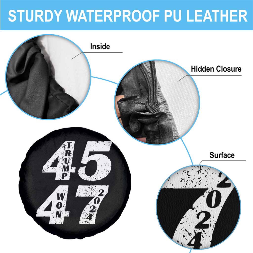 Trump For President Spare Tire Cover Trump Won 45 47 US Election 2024 TS11 Print Your Wear