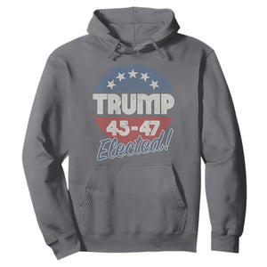 Trump For President Hoodie Trump Elected 45 47 American Flag TS11 Charcoal Print Your Wear