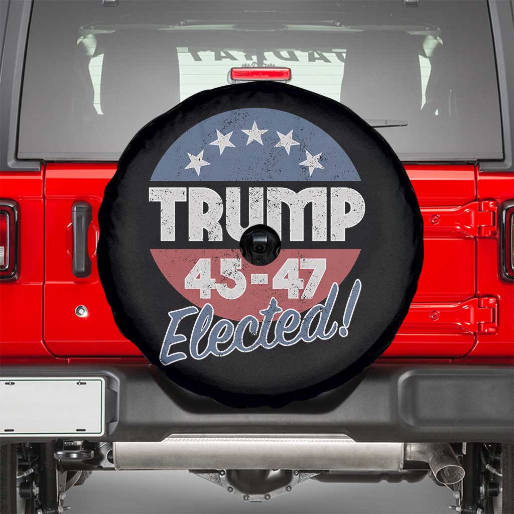 Trump For President Spare Tire Cover Trump Elected 45 47 American Flag TS11 Black Print Your Wear