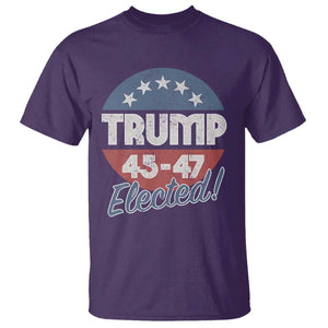 Trump For President T Shirt Trump Elected 45 47 American Flag TS11 Purple Print Your Wear