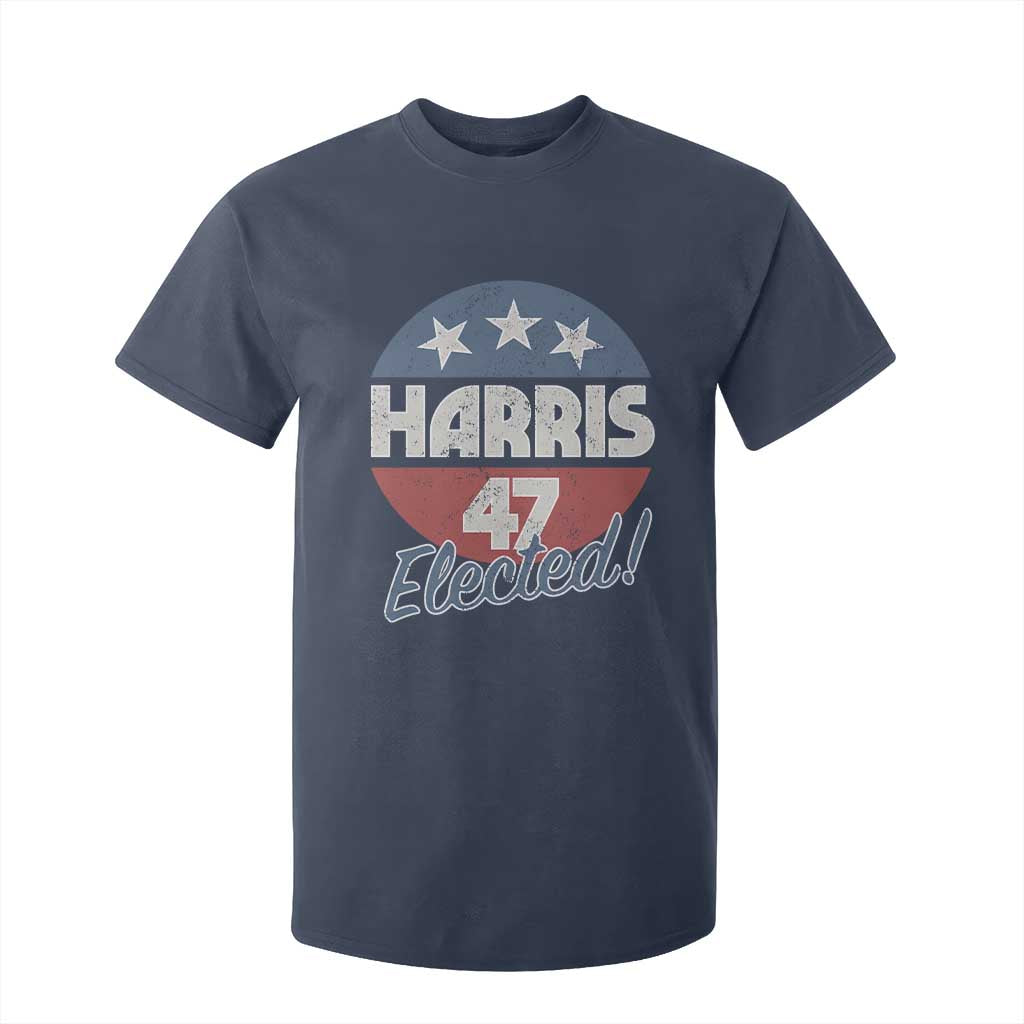 Harris For President T Shirt For Kid Harris Elected 47 American Flag TS11 Navy Print Your Wear