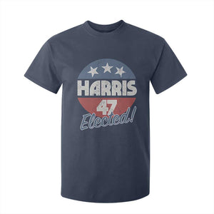 Harris For President T Shirt For Kid Harris Elected 47 American Flag TS11 Navy Print Your Wear