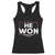 Trump He Won 2024 Racerback Tank Top The 47th US President Trump Vance TS11 Black Print Your Wear