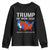 Trump He Won 2024 Youth Sweatshirt Greatest Return In History American Flag The 47th US President TS11 Black Print Your Wear