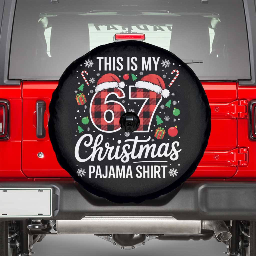 This Is My 67 Christmas Pajama Spare Tire Cover Six Seven Meme Xmas TS11 Black Print Your Wear