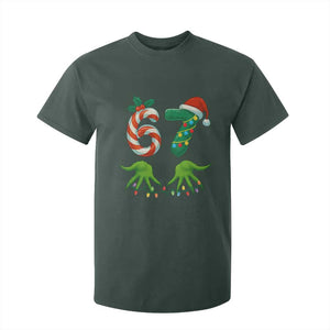 Funny Six Seven Christmas 67 Meme Gen Alpha Slang Elf Hands T Shirt For Kid TS11 Dark Forest Green Print Your Wear