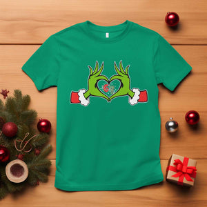 Funny Six Seven Christmas 67 Meme Gen Alpha Elf Heart Hands T Shirt TS11 Irish Green Print Your Wear