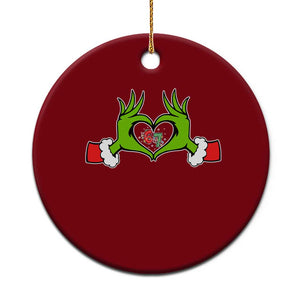 Funny Six Seven Christmas 67 Meme Gen Alpha Elf Heart Hands Ceramic Ornament TS11 1pc Red Print Your Wear