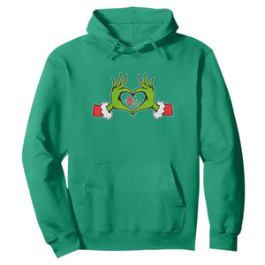 Funny Six Seven Christmas 67 Meme Gen Alpha Elf Heart Hands Hoodie - Print Your Wear
