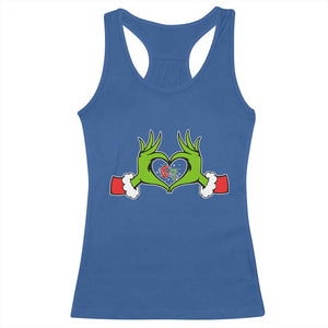 Funny Six Seven Christmas 67 Meme Gen Alpha Elf Heart Hands Racerback Tank Top TS11 Royal Blue Print Your Wear