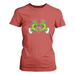 Funny Six Seven Christmas 67 Meme Gen Alpha Elf Heart Hands T Shirt For Women TS11 Red Print Your Wear