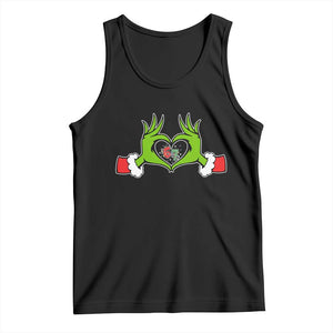 Funny Six Seven Christmas 67 Meme Gen Alpha Elf Heart Hands Tank Top TS11 Black Print Your Wear