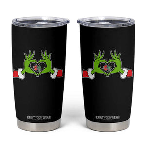 Funny Six Seven Christmas 67 Meme Gen Alpha Elf Heart Hands Tumbler Cup TS11 Black Print Your Wear