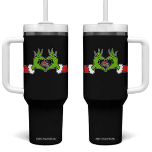 Funny Six Seven Christmas 67 Meme Gen Alpha Elf Heart Hands Tumbler With Handle TS11 One Size: 40 oz Black Print Your Wear