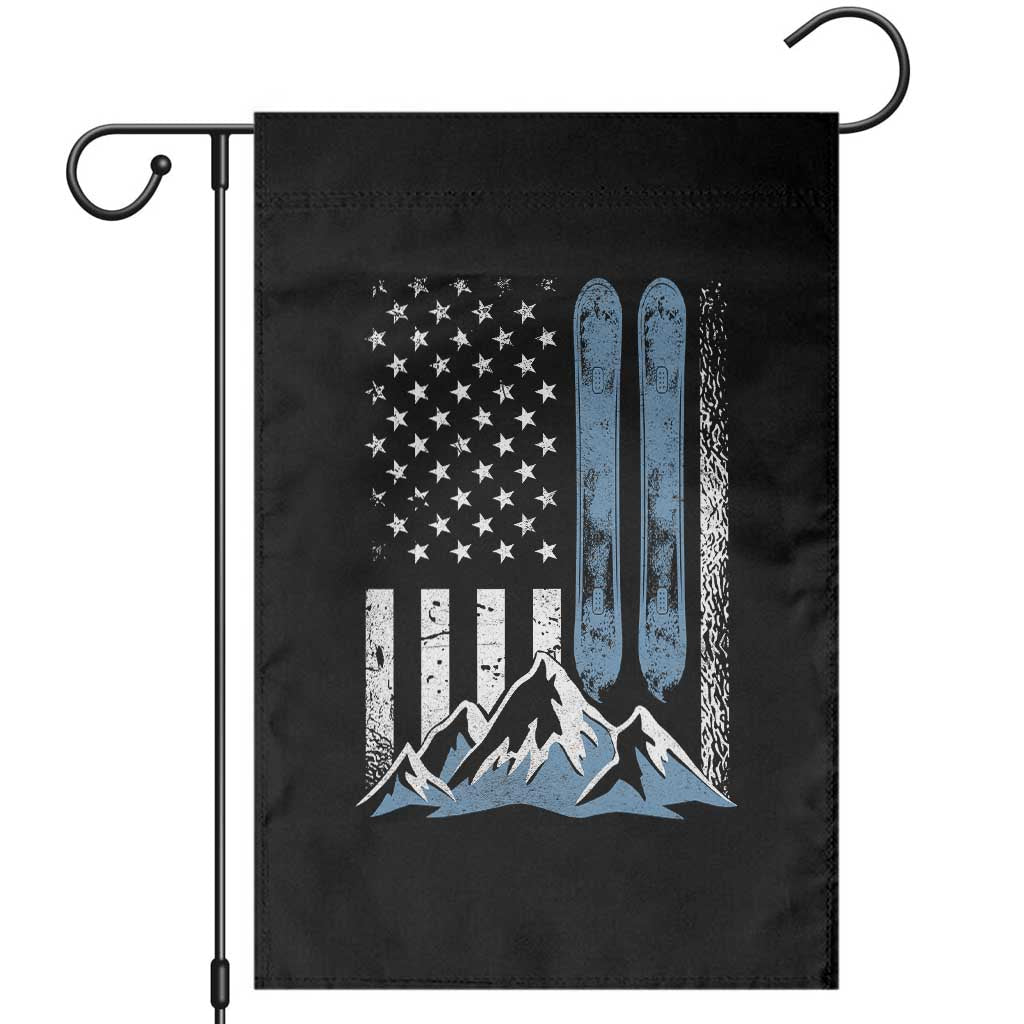 Funny Snowboarding Garden Flag Vintage American Flag Snowboard Winter Sport TS11 Black Print Your Wear