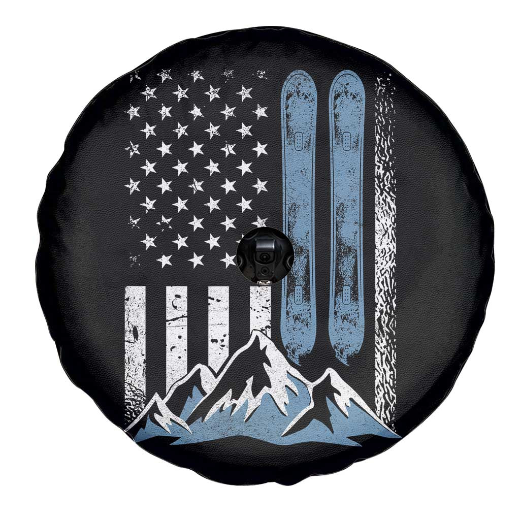 Funny Snowboarding Spare Tire Cover Vintage American Flag Snowboard Winter Sport TS11 Print Your Wear