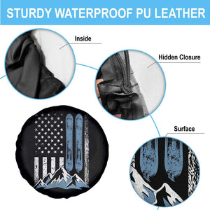 Funny Snowboarding Spare Tire Cover Vintage American Flag Snowboard Winter Sport TS11 Print Your Wear