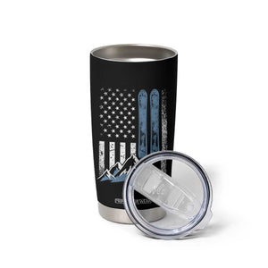 Funny Snowboarding Tumbler Cup Vintage American Flag Snowboard Winter Sport TS11 Print Your Wear