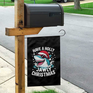 Funny Xmas Shark Garden Flag Have A Holly Jawly Christmas Santa Hat TS11 Print Your Wear