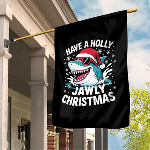 Funny Xmas Shark Garden Flag Have A Holly Jawly Christmas Santa Hat TS11 Print Your Wear