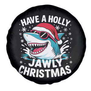 Funny Xmas Shark Spare Tire Cover Have A Holly Jawly Christmas Santa Hat TS11 Print Your Wear