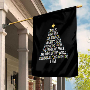 Christian Christmas Garden Flag Jesus Wonderful Counselor Mighty God Xmas Tree TS11 Print Your Wear