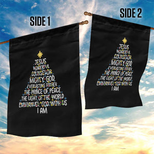 Christian Christmas Garden Flag Jesus Wonderful Counselor Mighty God Xmas Tree TS11 Print Your Wear
