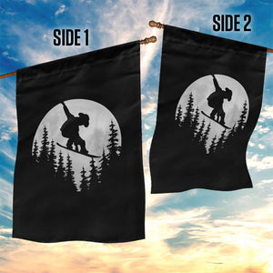 Funny Snowboard Cowboy Moon Snowboarding Winter Sports Garden Flag TS11 Print Your Wear