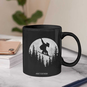 Funny Snowboard Cowboy Moon Snowboarding Winter Sports Coffee Mug TS11 Print Your Wear