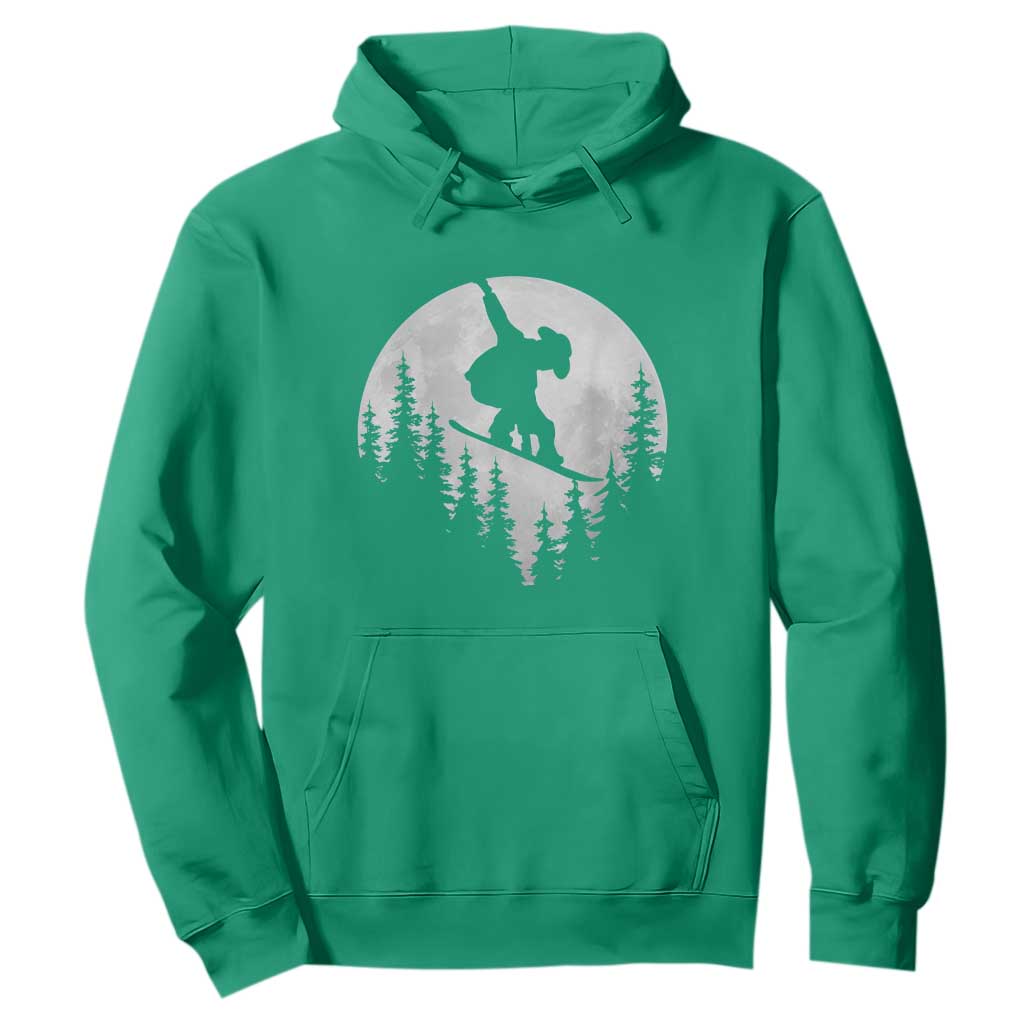 Funny Snowboard Cowboy Moon Snowboarding Winter Sports Hoodie TS11 Irish Green Print Your Wear