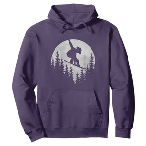 Funny Snowboard Cowboy Moon Snowboarding Winter Sports Hoodie TS11 Purple Print Your Wear