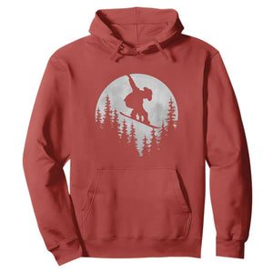 Funny Snowboard Cowboy Moon Snowboarding Winter Sports Hoodie TS11 Red Print Your Wear