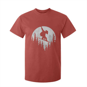 Funny Snowboard Cowboy Moon Snowboarding Winter Sports T Shirt For Kid TS11 Red Print Your Wear