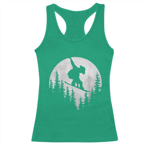 Funny Snowboard Cowboy Moon Snowboarding Winter Sports Racerback Tank Top TS11 Irish Green Print Your Wear