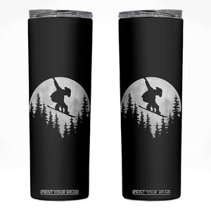Funny Snowboard Cowboy Moon Snowboarding Winter Sports Skinny Tumbler TS11 Black Print Your Wear