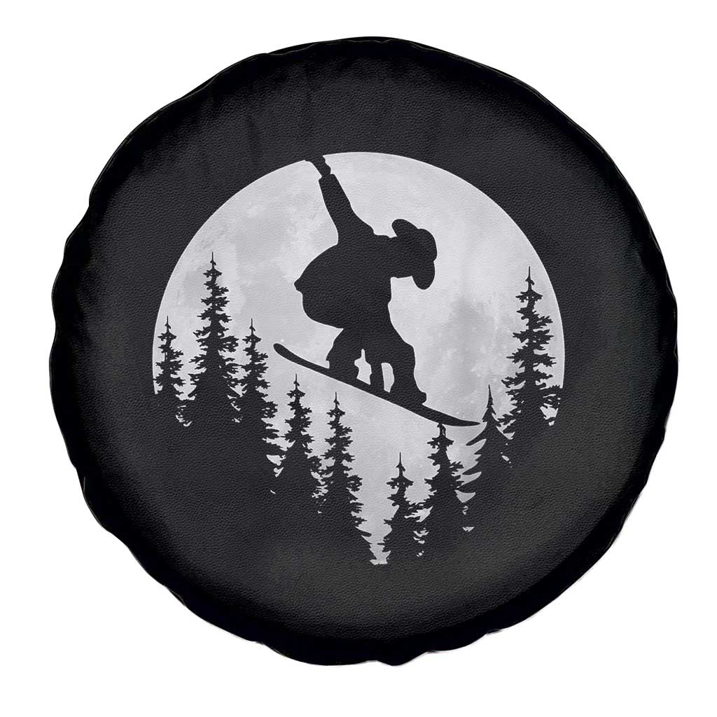 Funny Snowboard Cowboy Moon Snowboarding Winter Sports Spare Tire Cover TS11 Print Your Wear