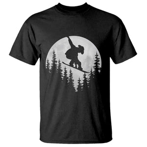 Funny Snowboard Cowboy Moon Snowboarding Winter Sports T Shirt TS11 Black Print Your Wear