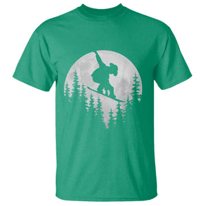 Funny Snowboard Cowboy Moon Snowboarding Winter Sports T Shirt TS11 Irish Green Print Your Wear