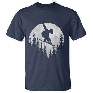 Funny Snowboard Cowboy Moon Snowboarding Winter Sports T Shirt TS11 Navy Print Your Wear