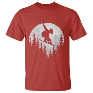 Funny Snowboard Cowboy Moon Snowboarding Winter Sports T Shirt TS11 Red Print Your Wear