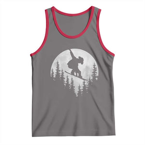 Funny Snowboard Cowboy Moon Snowboarding Winter Sports Tank Top TS11 Deep Heather Red Print Your Wear