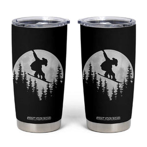 Funny Snowboard Cowboy Moon Snowboarding Winter Sports Tumbler Cup TS11 Black Print Your Wear