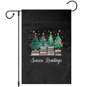Funny Christmas Book Garden Flag Season Readings Xmas Tree Bookworm Teacher Librarian TS11 Black Print Your Wear